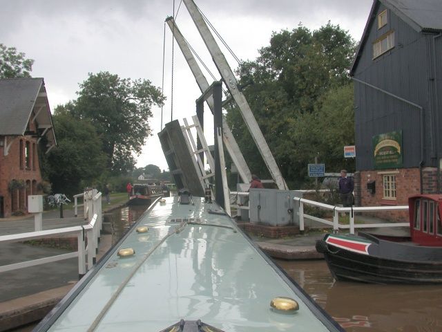 Heading for dinner at Wrenbury Mill