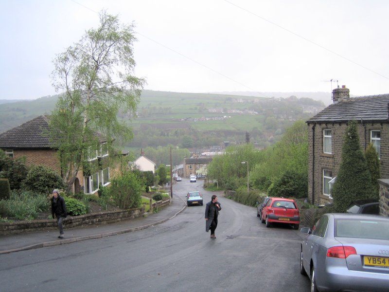 View down hill from the Sair Inn