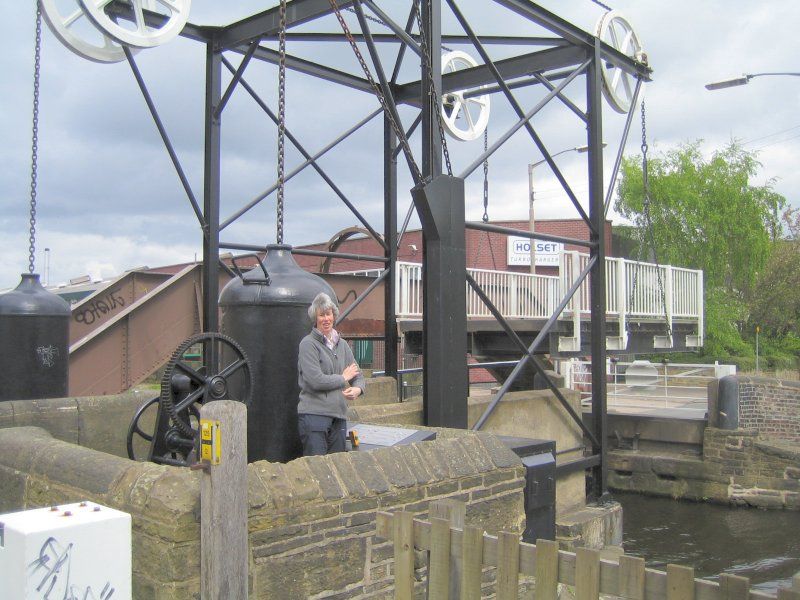 Sarah operating the Loco Lift Bridge