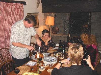 Carving the Beef Wellington!